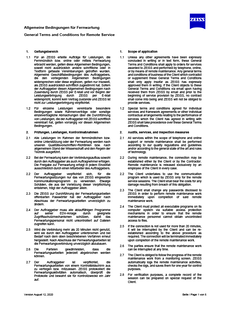 Zobraziť ukážku obrázka General Terms and Conditions for Remote Service