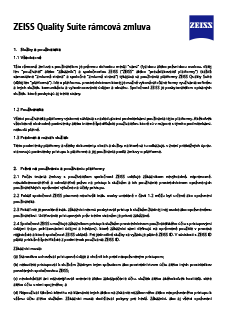 Zobraziť ukážku obrázka ZEISS Quality Suite Rámcová zmluva