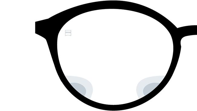 Vizualizácia šošoviek ZEISS SmartLife Digital Individual 3. Obrázok zobrazuje pohľad cez šošovky. 