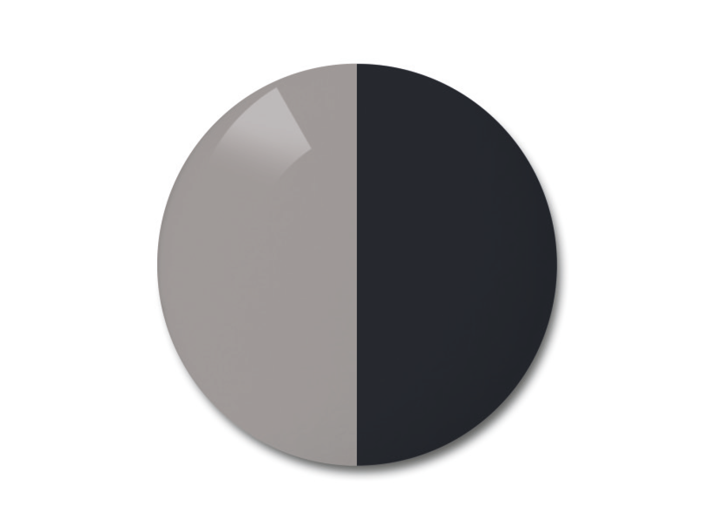 Ilustrácia fotochromatických šošoviek ZEISS AdaptiveSun v plnej sivej farbe