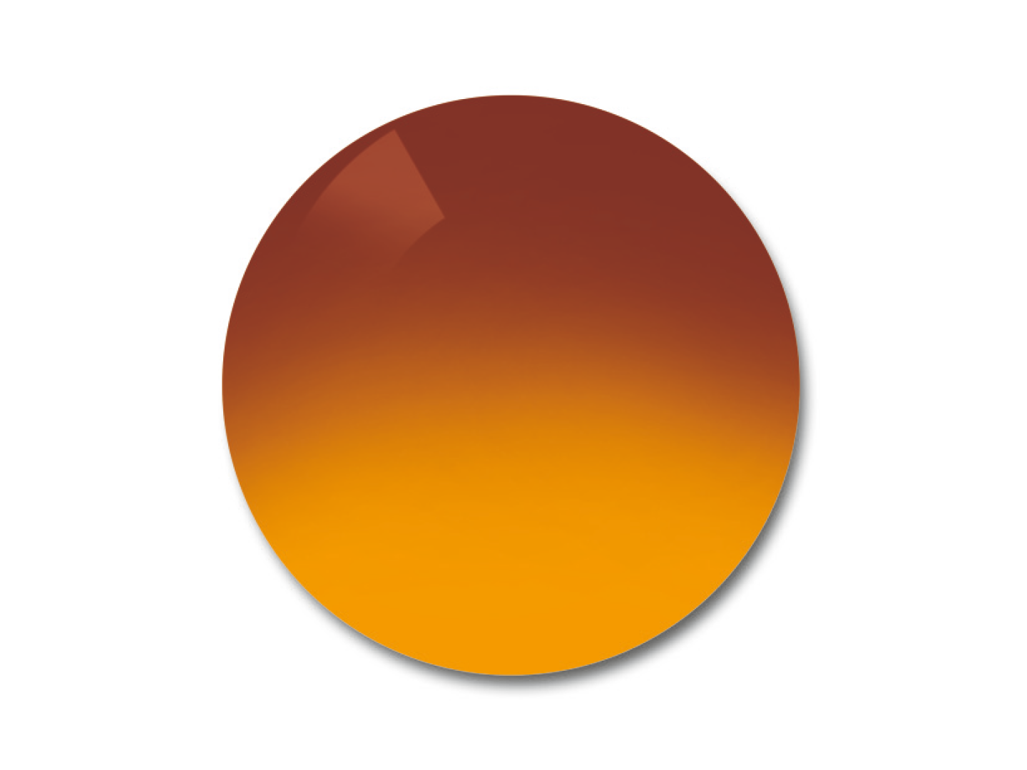 Príklad farebného odtieňa šošoviek ProGolf Gradient 75/25%. 