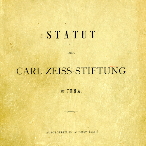 Obrázok stanov nadácie Carl Zeiss.