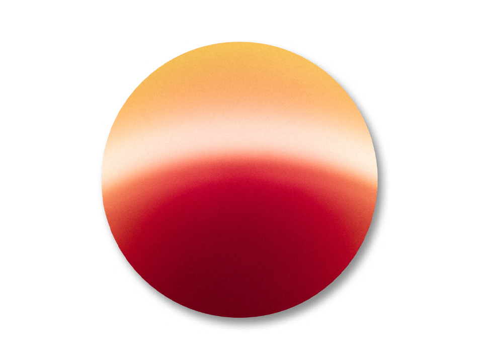 ZEISS DuraVision Mirror červenej farby s oranžovým blednutím hore.