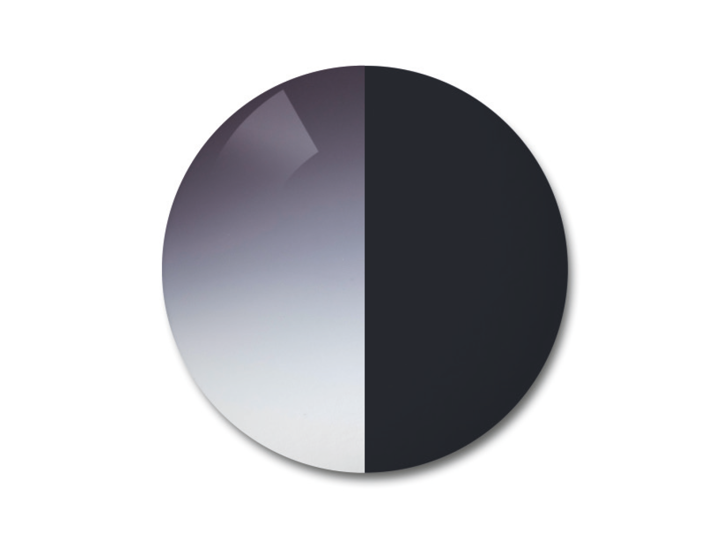 Ilustrácia fotochromatických šošoviek ZEISS AdaptiveSun v gradientnej sivej farbe 